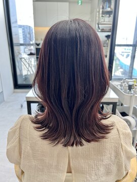 ビューナゴヤ 名駅(VIEW NAGOYA) 外ハネ/くびれヘア/ラベンダーブラウン/透明感カラー