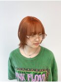 【MEI】オレンジベージュ/ウルフボブ