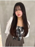 学割U24 韓国風 ウルフ フェイスレイヤー 顔周り 前髪