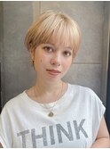 ハイトーンマッシュショート丸みひし形丸顔絶壁K20250811