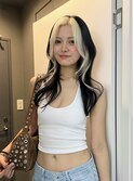 くびれヘア/アプリコットオレンジ/夏のヘアアレンジ/渋谷