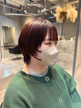 ファブ バイ ルミ(Fab by Lumi) ダークローズカラー×ショート顔まわりレイヤー