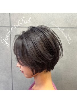 ヘアメロウ ココ(hair mellow CoCo...) ショートボブ×グレージュ