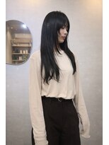 はな(hana)&nbsp;顔周りカットハッシュカットダークブラウンワンホンレイヤー