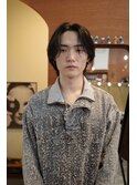 メンズセンターパートカルマヘア韓国ヘアニュアンスパーマ岡山