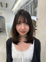 ネモネ バイ ミリー 梅田茶屋町(nemone by milly)&nbsp;大人かわいいくびれミディアム×透けバング