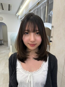 ネモネ バイ ミリー 梅田茶屋町(nemone by milly) 大人かわいいくびれミディアム×透けバング