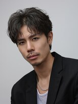 ブラック(BLACK)&nbsp;大人ショート MEN’S HAIR/リバースセンターパート/表参道