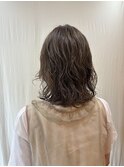 ボブパーマ/オリーブベージュ