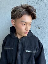 ヘアデザイン アンジェロカフェ(Hair Design Angelo cafe) メンズハイライト×ツーブロックショート【20代30代40代】