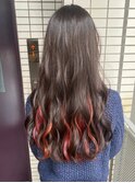 ダークブラウン/インナーカラー/エクステ/メルティカラー/