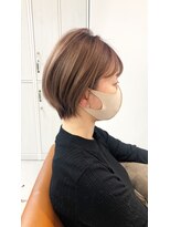 ネイロ 錦糸町(NeiRo)&nbsp;エアリーミディショートパーマ黒髪カタログホワイトアッシュ