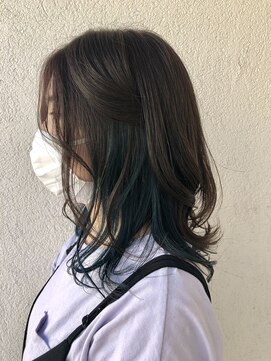 ドゥ スタイル 三国ヶ丘店(Duex Style) イヤリングカラー × ベルベットブルー