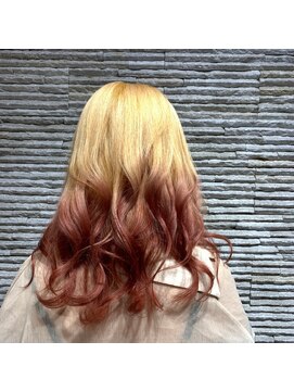 ビス ヘア アンド ビューティー 西新井店(Vis Hair＆Beauty) グラデーションカラー/レッド/個性派/インスタ人気