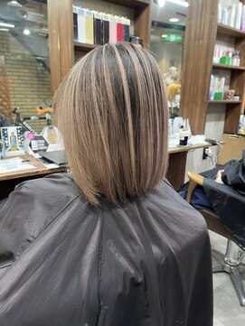 ラフ(LAFF) #黒髪#ボブルフ#ネビージュ#小顔#ワンレン