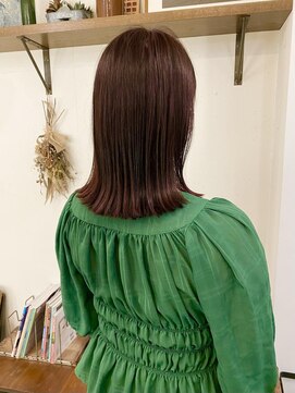 ベック ヘアサロン(BEKKU hair salon) ピンクレッドカラーが可愛い☆鎖骨レングスの外はねミディアム