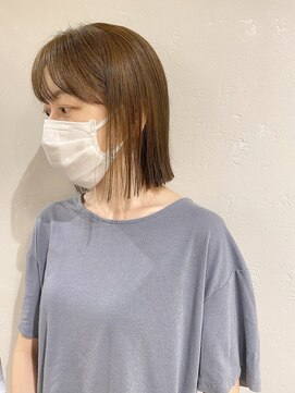 ココロクレド(COCOLO credo) ぷつっとボブ × オリーブベージュ