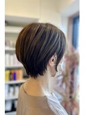 ハイライト×束感ショートボブ