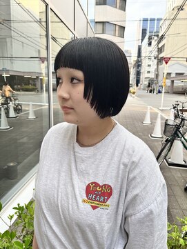 カフ(CAF) CAF FUKO ミニボブ/オン眉/前上がりボブ/大阪/心斎橋