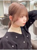 8070ブリーチなしダブルカラーミルクティーアッシュワンホンヘア