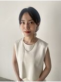 20代30代40代小顔ナチュラルショートアッシュブルーブラック
