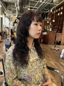 メロン 恵比寿(MERON) 【奥村】カーリーヘア×バイオレット×ロング［恵比寿×パーマ］