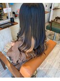 インナーカラー ミルクティーベージュ