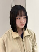 ヨーク(YOKE)&nbsp;【YOKE】切りっぱなしボブ黒髪ダークアッシュボブヘア大人ボブ