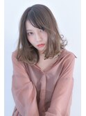 イメチェンホワイトブロンド外ハネボブ美髪ワイドバング韓国黒髪