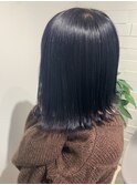ブリーチあり○ネイビーブルー