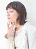 [Inity]アッシュブラック×くびれボブ[髪質改善/心斎橋/縮毛矯正