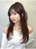 ハイレイヤー韓国トレンドヘアハッシュカット