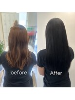 ガルボヘアー 心斎橋店(garbohair)&nbsp;お客様before＆after#プルエクステ#心斎橋エクステ