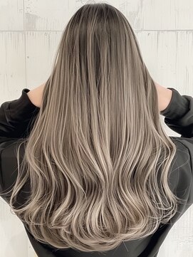 ネックス 表参道本店(nex) デザインカラーレイヤーカットウェットヘアオーリブベージュ