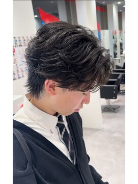 オーシャントーキョー 仙台(OCEAN TOKYO) フェザーショートニュアンスパーマセンターパートツーブロック