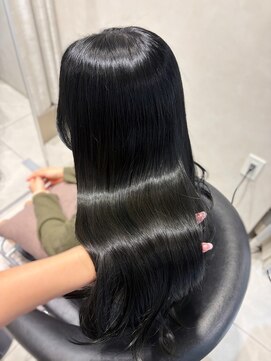 ユーフォリア 池袋東口駅前店(Euphoria) 【Euphoria MITSUKI】地毛風グレーブラック/黒髪ロングレイヤー