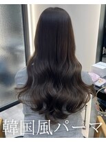 アミー 池袋(Ammy) コテ巻き風パーマ /韓国風パーマ/ウォームベージュ/レイヤー
