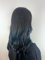 ヘアデザイン アンジェロカフェ(Hair Design Angelo cafe)&nbsp;ブルーカラー/セミロングスタイル/20代30代40代