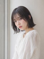 ワゴンバイアフロート(Wagon by afloat)&nbsp;切りっぱなしワンレン×外ハネボブ/ダークブルー20代30代池袋