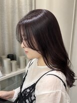 デュノヘアー 神戸三宮店(DUNO hair)&nbsp;顔周りカット/ワインレッド