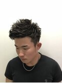 ワイルドツーブロックセミウェットベリーショートスタイル
