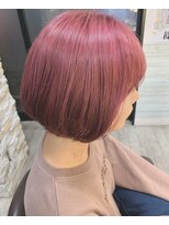 クレア(CREA)&nbsp;大人可愛い丸みボブピンクラベンダーベージュベビーピンク