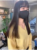 ぱつっとストレートロング＊切りっぱなしロング＊姫カット