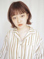 パール(PearL) 《PearL》艶感ピンクカラーのウルフボブ