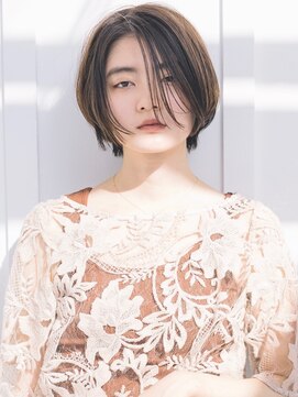 フォト 新宿(foto) グレーベージュ前髪パーマレイヤーカットダブルカラー髪質改善