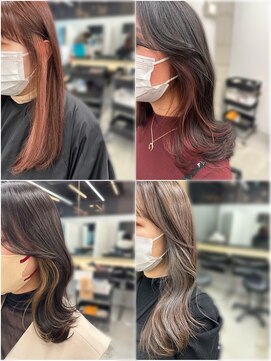 フォンズ(FONS) イヤリングカラー　インナーカラー　韓国ヘア　くびれヘア