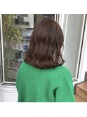 #ミディアム＃巻き髪＃ブラウン