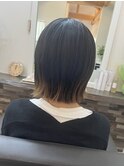 グラデーション×裾カラー◎ブロンドミルクティー