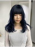 ネイビーカラー/ブルーブラック/ハイトーン/【永尾しおり】