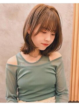 ロンドプロフィール 浦和(Lond profil) 中川　前髪カット顔まわり似合わせ外ハネくびれミディ